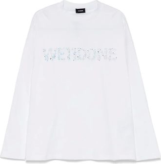 We11done T-shirt con logo - Bianco