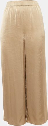 Theory Gold Sateen Straight Leg Pants