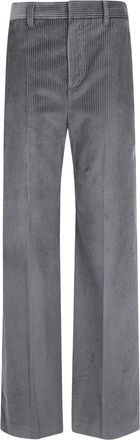 Brunello Cucinelli Wide Broeken - Dames - Wijde Broeken - Grijs - L - Broeken