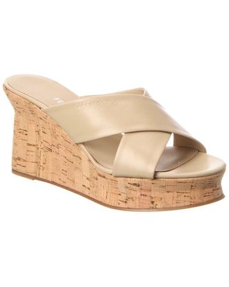 Ferragamo Ant Leather Wedge Sandal