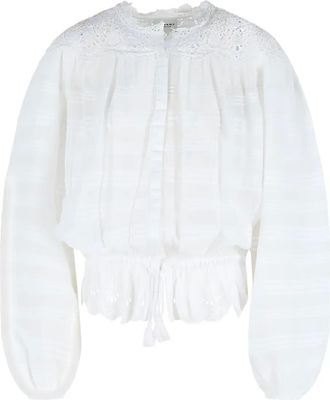 Isabel Marant Top plisSettato Polly - Bianco