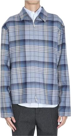 Dior Camicia Zip-Up a Quadri - - Shirts - Uomo - Blu - S