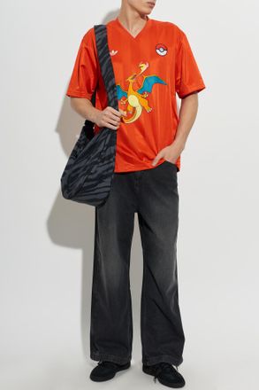 adidas Orange Pok&eacute;mon Graphic T-shirt, Mens, Orange