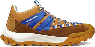 Scarpa Sneakers stringate in pelle scamosciata - Arancione