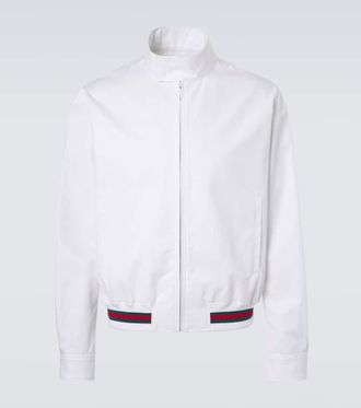 Gucci Web Stripe cotton twill jacket