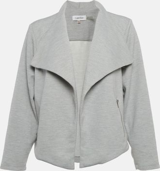 Calvin Klein Grey Ribbed Corduroy Open-Front Jacket