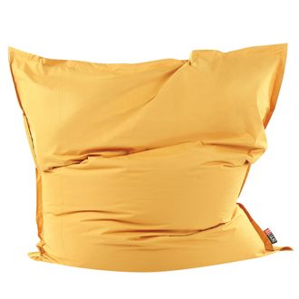 Beliani Puf Coj&iacute;n Extra Grande Amarillo Moderno Con Cremallera Nylon Fuzzy