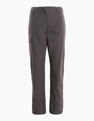 Trespass Womens Rambler Solid Patterned Straight Cargo Trousers - Black/Grey - Size: 14/30in