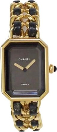 Chanel Pre-owned Watches, female, Black, Size: ONE SIZE Pre-owned Leather watches