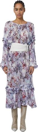 Iro Jaanan Vestido - Dames - Casual kleedjes - Paars - M - Chiffon - Kleedjes