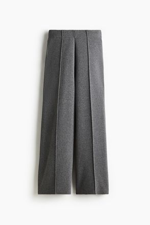 H&M Strickhose mit Falten vorn - Graumeliert