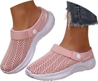 Generic Orthopedic Shoes for Women,Womens Mules,Backless Trainers,Womens Slippers Breathable Mesh Walking Fashionable Mesh Breathable Soft Soled Open Heeled S