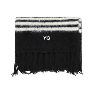 Yohji Yamamoto Sciarpa in misto mohair a righe - - Accessories - Uomo - Nero - ONE SIZE