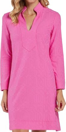 Jude Connally Kate Jacquard Dress In Garden Gate Peony Pink