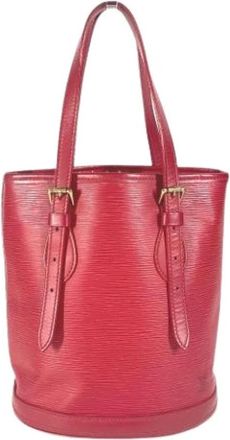 Louis Vuitton Pre-owned Bucket Bags, female, Red, Size: ONE SIZE Pre-owned Bucket Bag