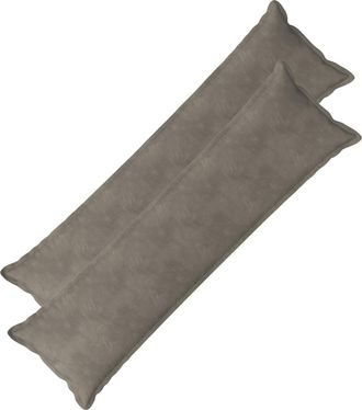 vidaXL Coj&iacute;n Con Almohada Houten 2 Uds. Gris Claro Terciopelo Vidaxl
