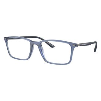 Emporio Armani Glasses, unisex, Blue, Size: 55 MM Rectangle Optical Frame