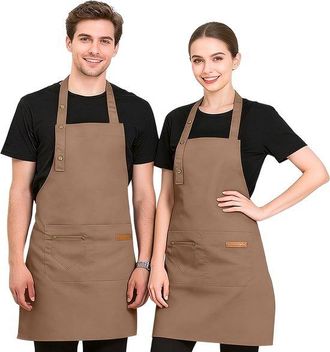 OEM Delantales De Cocina, Juego De 2-76 X 67 Cm, Transpirables, Resistentes Al Aceite, Duraderos, Lavables A M&aacute;quina, Tirantes Ajustables