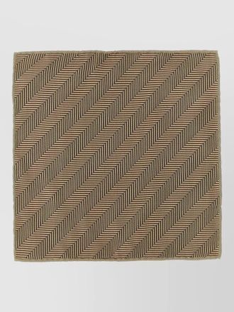 Brunello Cucinelli silk chevron-print pocket square