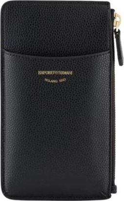 Emporio Armani Mobiele Clutch Portemonnee Zwart - Dames - Portefeuilles - Zwart - ONE Size - Polyester - Accessoires