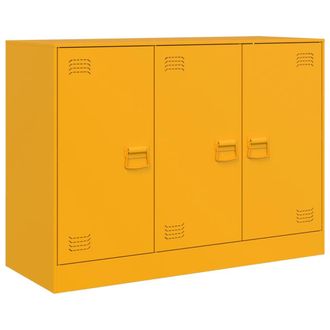 vidaXL Aparador De Acero Amarillo Mostaza 99x39x73 Cm Vidaxl