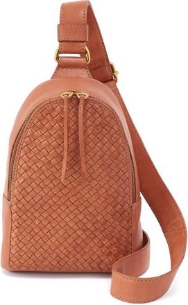 Hobo Fern Woven Leather Sling Bag in Harvest Wheat at Nordstrom