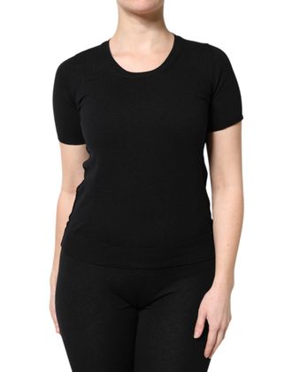 Dolce & Gabbana Cotton Round Neck T-Shirt - Black