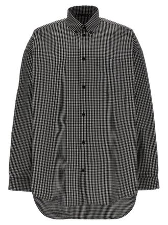 Balenciaga Black Check Print Shirt