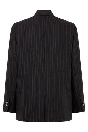 Elisabetta Franchi Striped Wool Blazer - Black