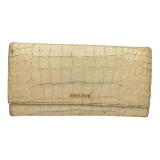 Miu Miu Pre-owned Leren Portemonnee - Dames - Vintage Accessoires - Wit - ONE Size - Leer - Vintage