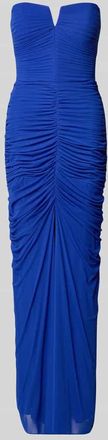 Mascara Abendkleid mit gelegten Falten und Gehschlitz in Royal, Größe 32