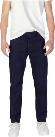 HUGO BOSS Chino Broek - Heren - Chinos - Blauw - W40 L32 - Katoen - Broeken