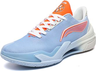 Generic Mens Basketball Shoes Anti Slip Wear-Resistant Shock-Absorbing Rebound Outdoor Sports Training Walking Shoes(Blue,4.5 UK)