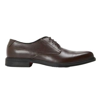 HUGO BOSS Kerr leren derbyschoenen voor heren (Donkerbruin)