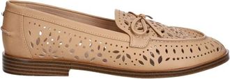 Twinset Mocassini con dettaglio cut-out - Dames - Loafers - Beige - 37 EU - Leer - Schoenen