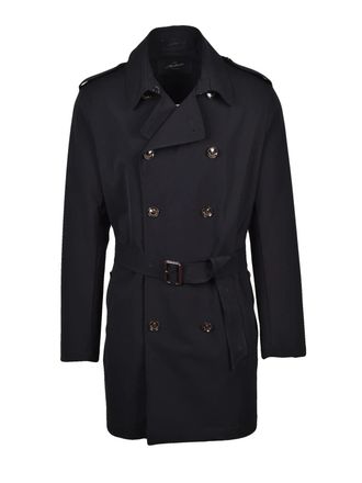 Montecore Double-Breasted Trench Coat - Black