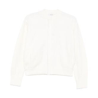 Max Mara Trui met ronde hals - Dames - Vesten - Wit - L - Wol - Truien & Vesten