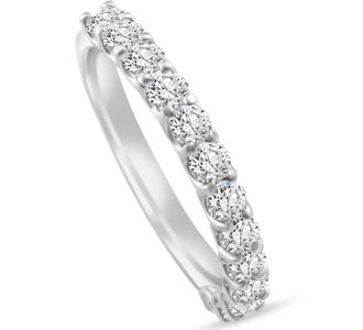 Pompeii3 1Ct TW Round Cut Diamond U Prong Wedding Ring Stackable Band 14k Gold Lab Grown
