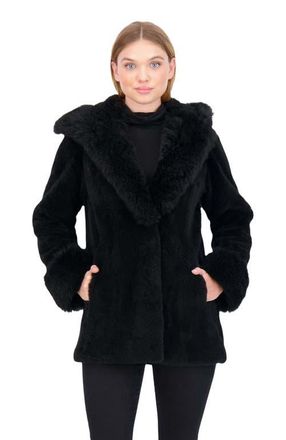 Gorski Sheared Genuine Shearling Parka in Black at Nordstrom, Size Small