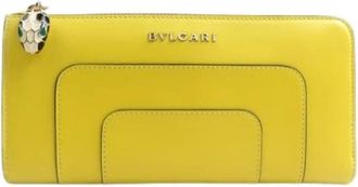 Bulgari Pre-owned Wallets, female, Yellow, Size: ONE SIZE Pre-owned Leather Wallet