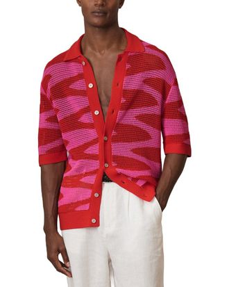 Reiss Soliel Wave Jacquard Top
