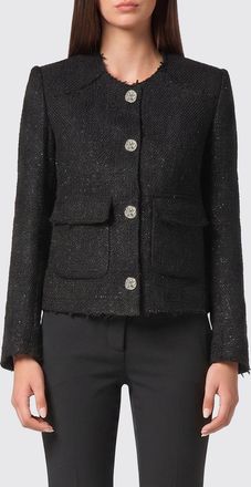 Philipp Plein Blazer corto in tweed monopetto con bottoni gioiello