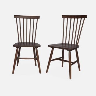 Sweeek Silla De Madera De Hevea, Set De 2
