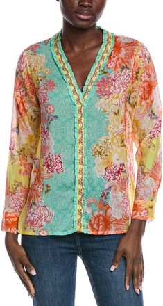 Johnny Was Ara Button Down Shirt