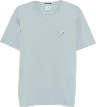 C.P. Company Jersey Logo Patch Tee - Heren - T-shirts - Blauw - S - Katoen - Tops