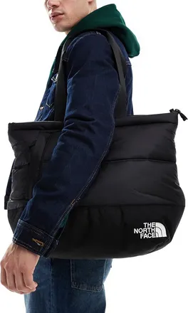 The North Face Nuptse down fill puffer tote bag in black