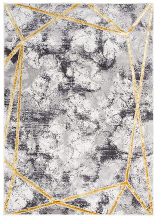 Tapiso Alfombra de sal&oacute;n oro gris crema 160 x 220 cm