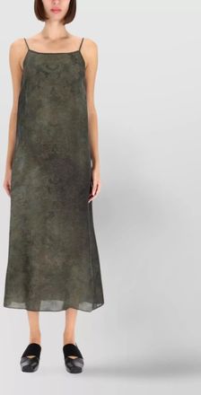 Uma Wang midi dress with spaghetti straps and scoop back