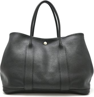 Herm&egrave;s Black Noir Negonda Leather Tote Bag (Pre-Owned)