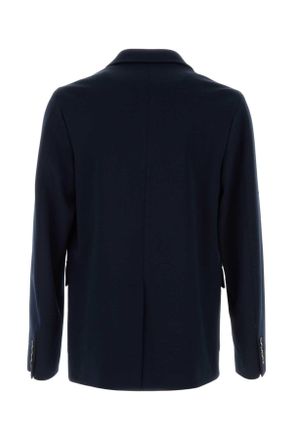 Gucci Mens Dark Blue Jersey Blazer Caspian Cotton Giacche E Gilet